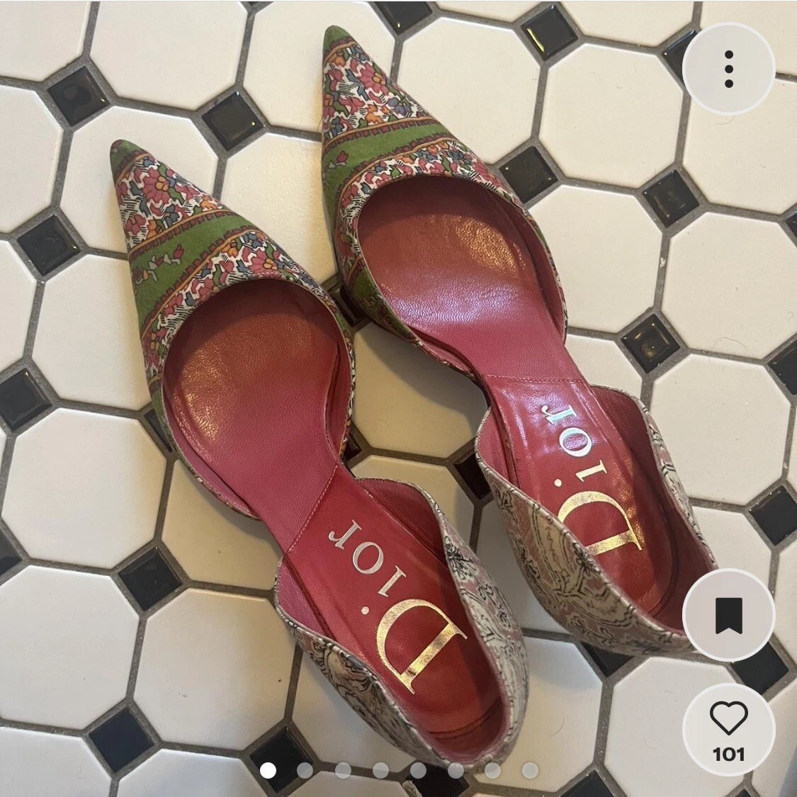 Escarpins Christian Dior D’orsay bout pointu