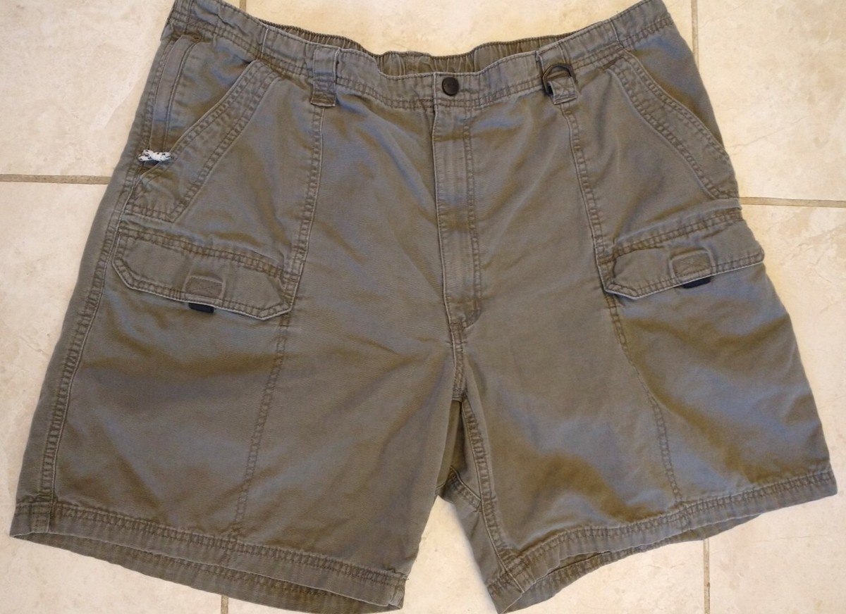 Wrangler green Mens heavy duty hiking Shorts Size 44 Cargo Pockets