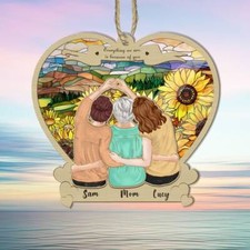 Personalized Mom Suncatcher Gift from Daughter, Mother's Day Window Decor