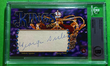 GEORGE SISLER 2021 HA HISTORIC AUTOGRAPHS KINGS 3 GOLD CUT SIGNATURE BECKETT HOF
