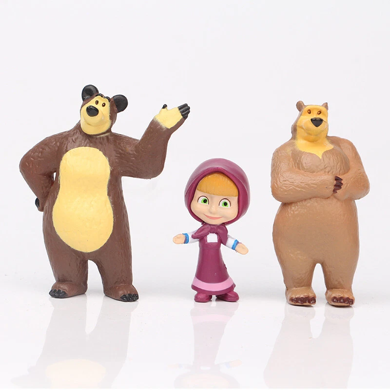 10 Pack Masha Et Figurines d'Ours (3-6cm)