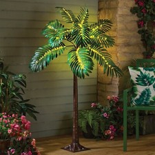 Solar Light-Up Palm Tree Garden Decoration | 120 LED Outdoor Tropical Feature
