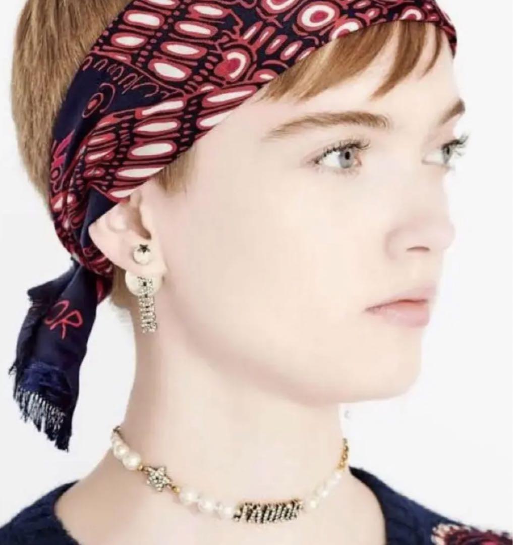 Christian Dior J'ADIOR Choker Metal Crystal White Beaded