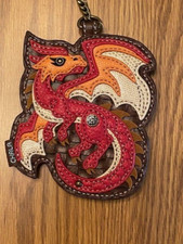 SALE 15.50 WAS 19.50  CHALA KEY FOBS - RED DRAGON - COIN PURSE