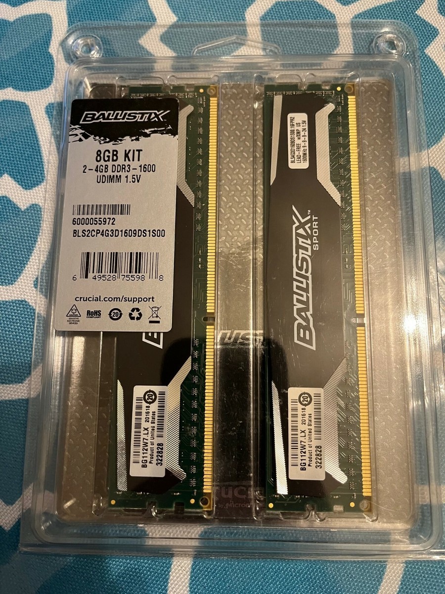 Crucial Ballistix 8GB (2X4GB) DDR3 1600 SDRAM 9-9-9-24