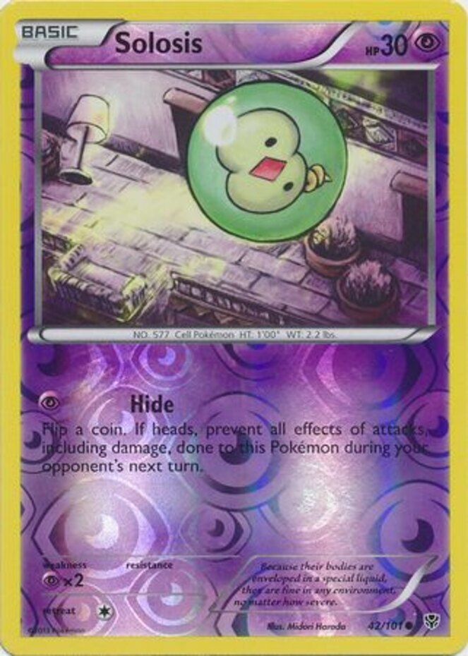 Pokemon - Solosis - 42/101 - Common - Reverse Holo - Plasma Blast - NM
