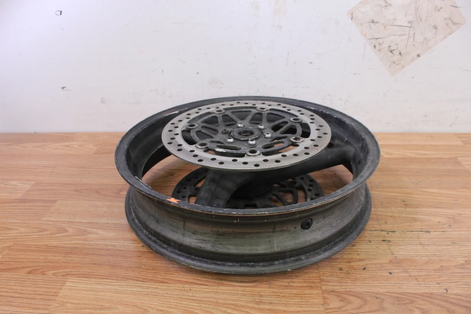 Honda CBR600 1999 F4 CBR 600 F4 conjunto de rueda delantera con disco de freno/rotor Foto 3 de 4