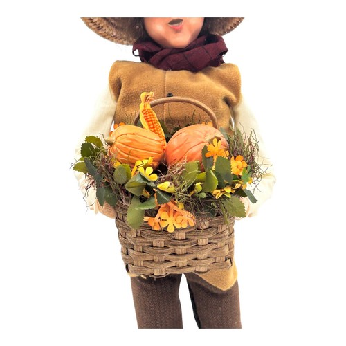Byers’ Choice 2007 Harvest Man W/ Basket Of Pumpkins & Corn *Read Description - Picture 7 of 16