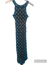 Free People Black Floral Midi Dress Black Comb Boho Y2K NWT Size S
