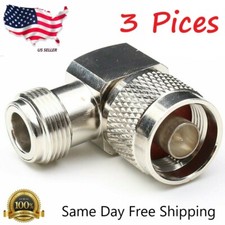 3-Pack N-Type Male to N-Type Female Right Angle Adapter US Seller