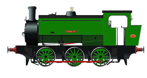 Rapido Trains 903507 16 Hunslet - Thorne No.1 Plain Green - DCC Sound Fitted OO  | Zustand: New