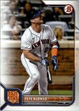 Pete Alonso 2022 Bowman Base Paper #87 New York Mets MLB Baseball Card