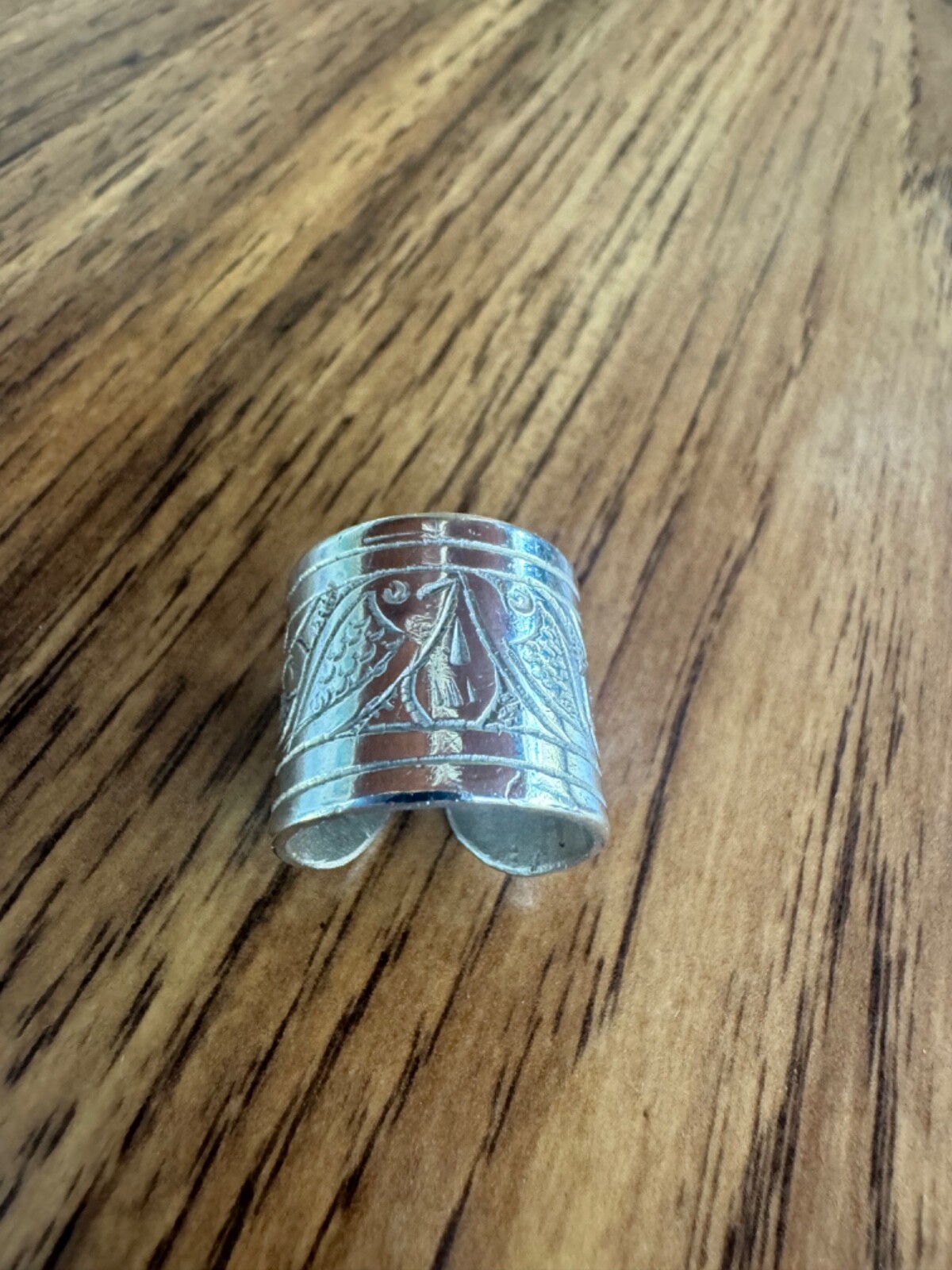 Tunisian Solid Silver Ring w/ Beautiful Engraving… - image 4