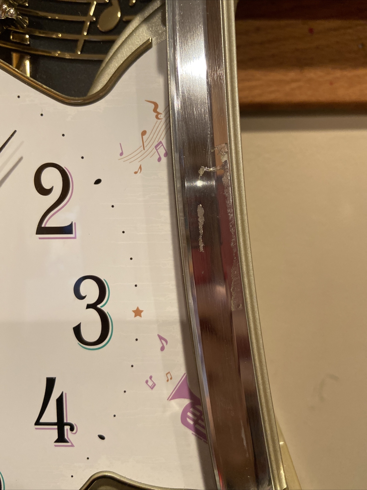 Quartz Small World Rhythm Clock Carnival Plays Six Melodies Lights