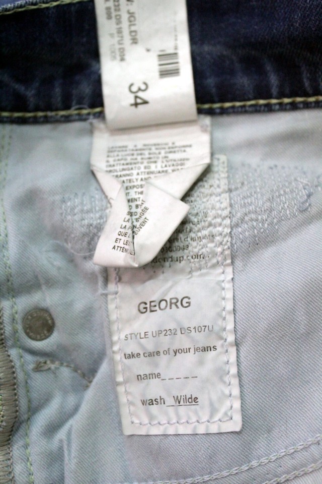 Dondup Men's Pants Size 48 Blue Regular Cotton Logo eBay