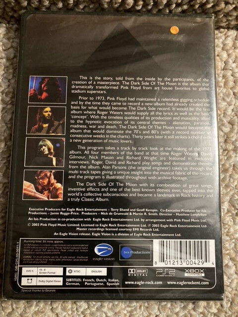 CLASSIC ALBUMS PINK FLOYD MAKING OF DARK SIDE OF THE MOON DVD