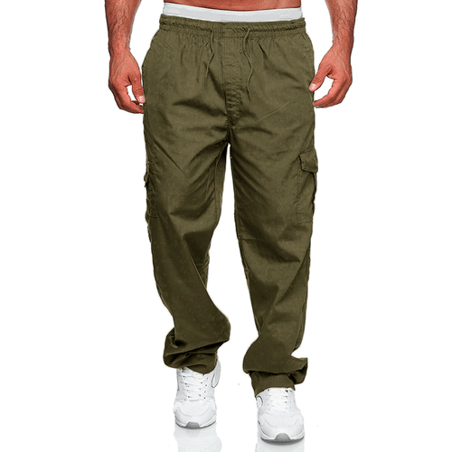 Mens Casual Jogger Fitness Gym Cargo Multi-Pocket Loose Straight Overalls Pants - Picture 13 of 78