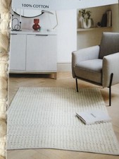 Next Grey Purley Jersey Rug 120cm x 170cm - 100% Cotton