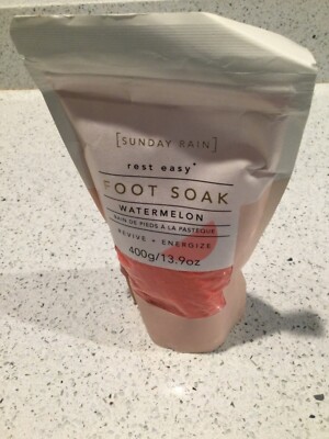 Sunday Rain Rest Easy  Watermelon Pink 13.9 Ounce Luxurious Foot Salt Soak