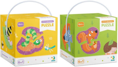 Puzzle 2x6w1. DODO. Moje pierwsze puzzle. Zestaw 3: Zwierzęta domowe / Owady