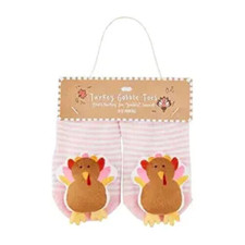 Mud Pie Baby girl Turkey Gobble Socks with Gobble Sound  size 0-12 Month NEW