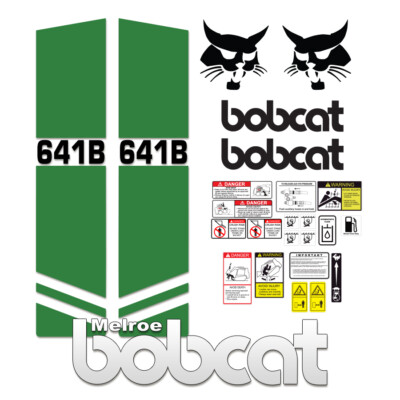 Bobcat 641 B Melroe 641B Skid Steer Set Vinyl Decal Sticker 3M - 25 PC ...