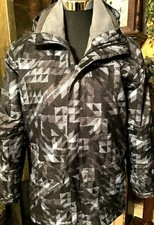 Columbia Interchange Youth Large 14-16 Black/Gray Geometric Design Warm Winter