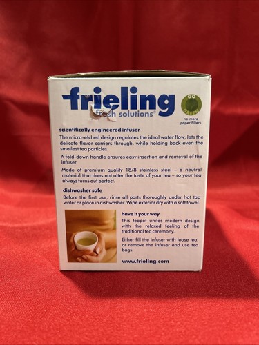 Frieling USA 18/8 Stainless Steel Teapot w Infuser - Picture 4 of 7