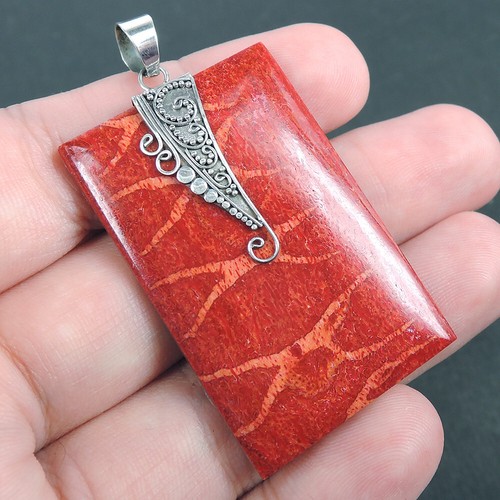 Picasso Jasper Gemstone Femmes Pendentif fait à la main en argent sterling