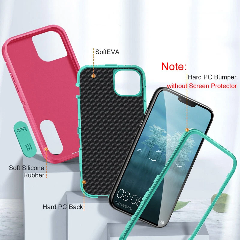 Armor Holder Phone Case For iPhone 16 15 14 13 Pro Max 12 Shockproof Hard Cover - Image 3 of 4