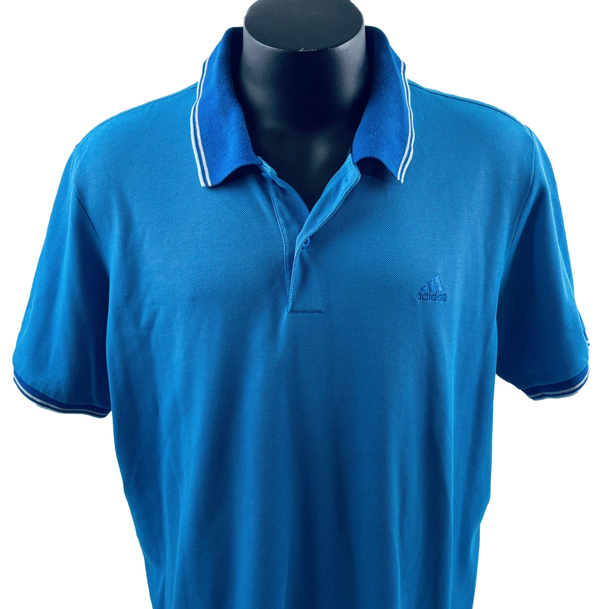 Adidas Clima365 Men Polo Shirt Blue Golf Smart Casual Dress Size XLarge eBay