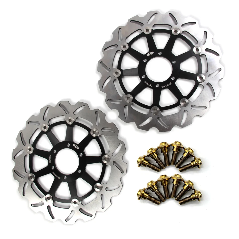 Rotores de freno delanteros discos + pernos tornillos para Yamaha FZR600 1989 FZR600R 1990-1995 Foto 2 de 4