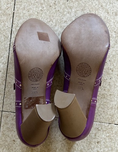 Hobbs Women’s Purple Leather High Heels Shoes Size 6.5/39.5 - Picture 12 of 13
