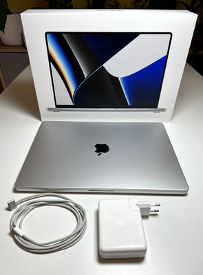 Apple MacBook M1 Pro 2021, 16 Zoll (1TB SSD, 16GB) Laptop, Silber, QWERTZ