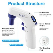 Lab Electric Pipette Controller 0.1-100ml Electronic Pipettor