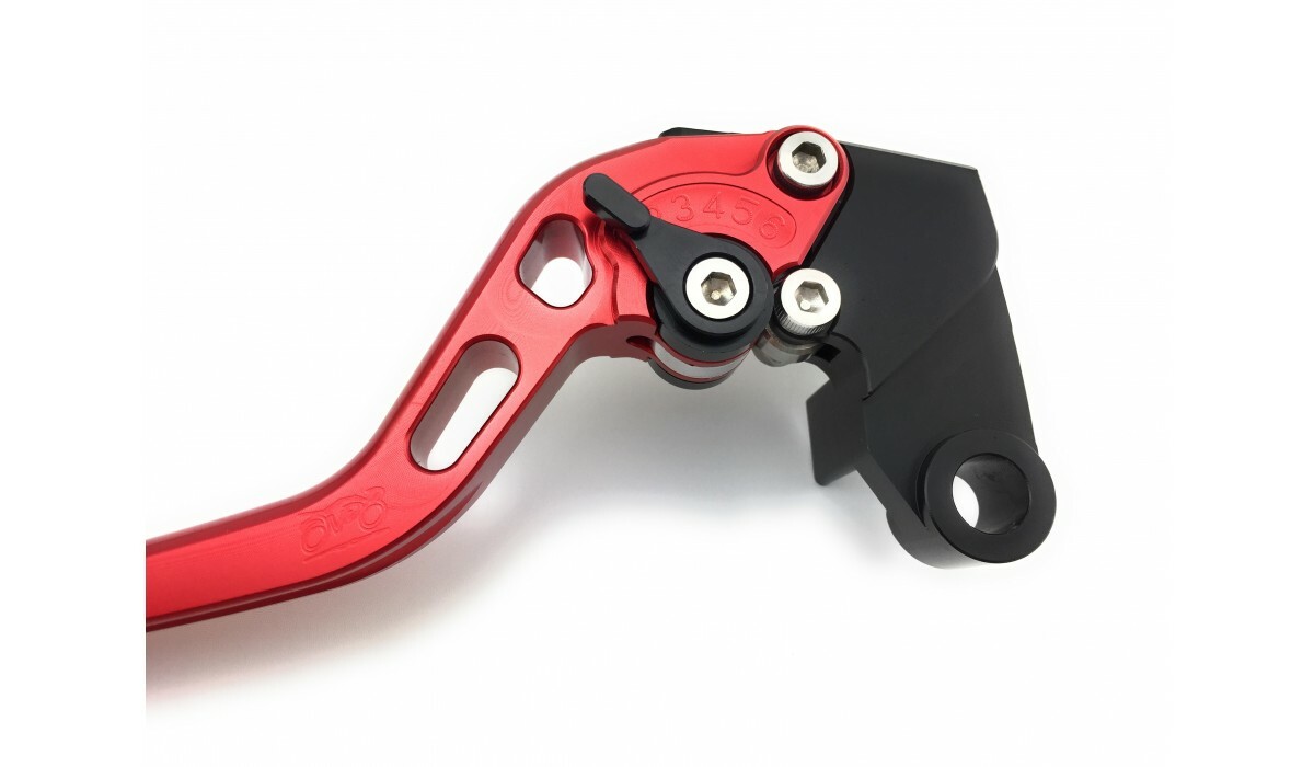 Leviers de commande rouges en alu anodisé pour Ducati Monster 400 - 4