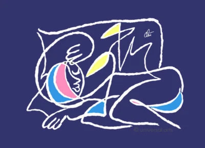JACQUELINE DITT - Oder schläft sie..? ltd.Druck Grafik gerahmt 13x18 cm Akt - Bild 1 von 3