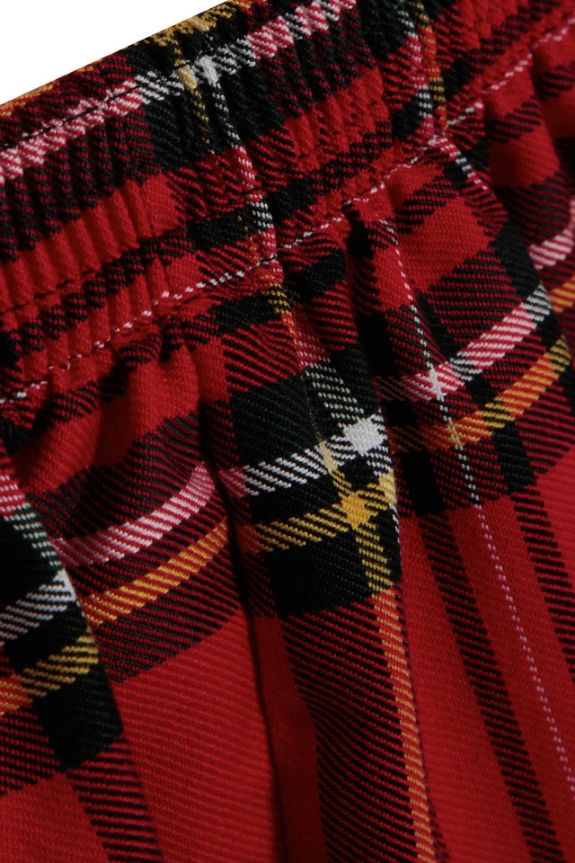 NEW WOMENS RED LADIES CHECK TARTAN SKATER MINI SKIRT ELASTICATED WAIST SIZE 8-20 - Image 3 of 4