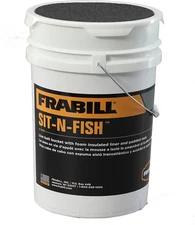 Sit-N-Fish | Insulated Bait Bucket with Convenient Padded Cushioned Lid for Comf