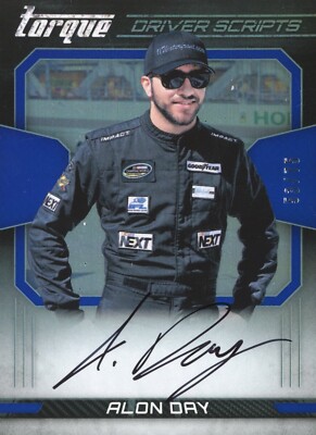 Panini 2017 TORQUE ALON DAY #DS-AD 53/75 BLAUE FAHRERSKRIPTE AUTOGRAMMKARTE