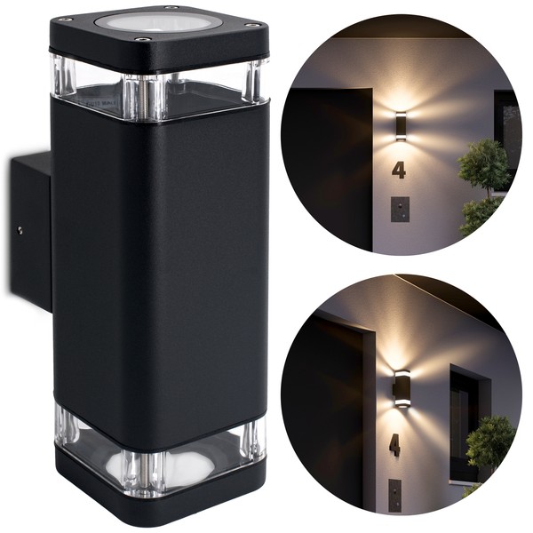Wandleuchte Atuni - Wandlampe Up & Down Inkl. Led GU10 Leuchtmittel 6W Warmweiß-image