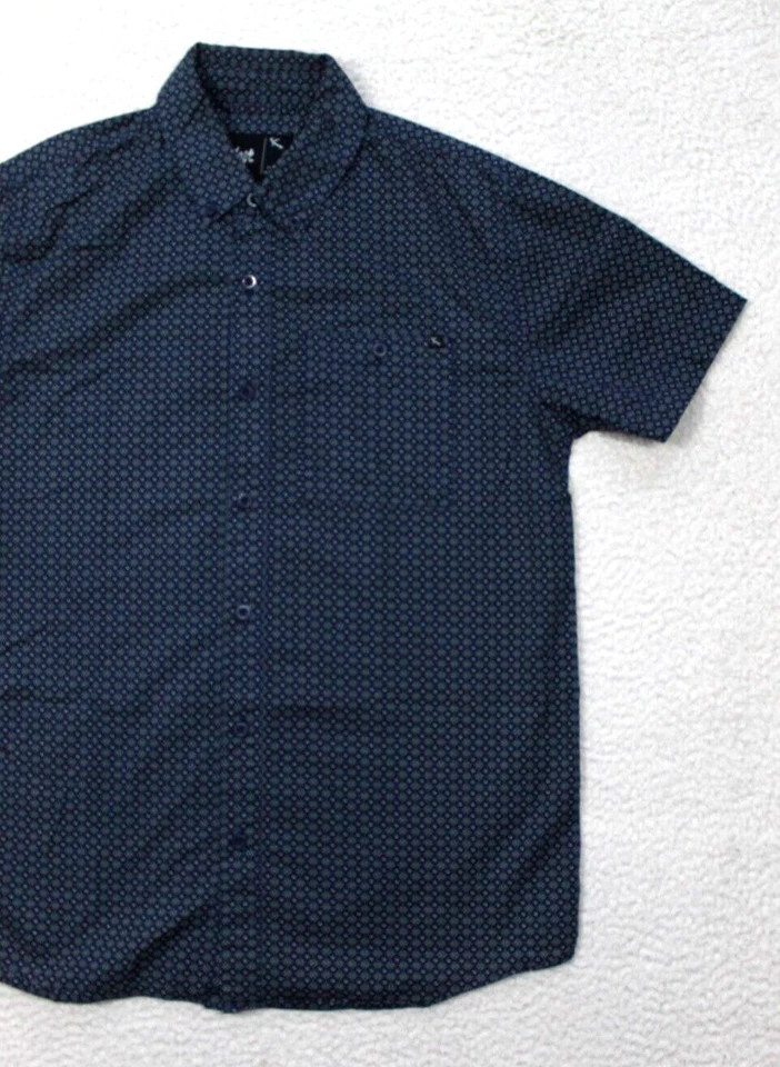 Lost Shirt Men's Small Navy Blue Short Sleeve Button Down Pockets Casual - Image 3 of 4