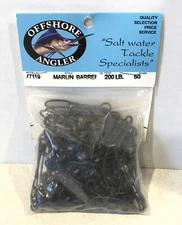 BLACK CRANE MARLIN BARREL FISHING SWIVELS WITH OVER SNAP 200 LB TEST QTY. 50 USA