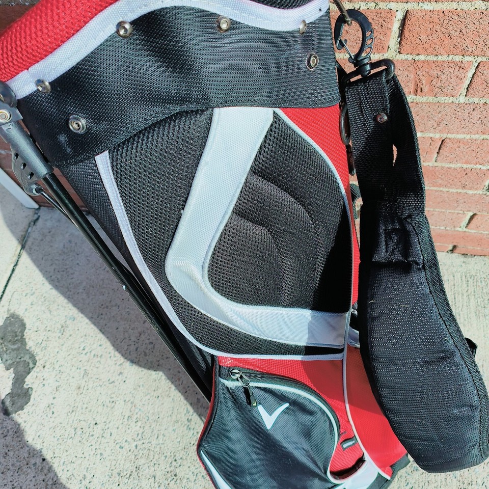 Callaway Golf Stand Bag 5 Way Divider Red Black White With Strap
