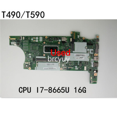 NM-B901 For Lenovo ThinkPad T490 T590 Motherboard CPU I7-8665U 16GB UMA 01YT398
