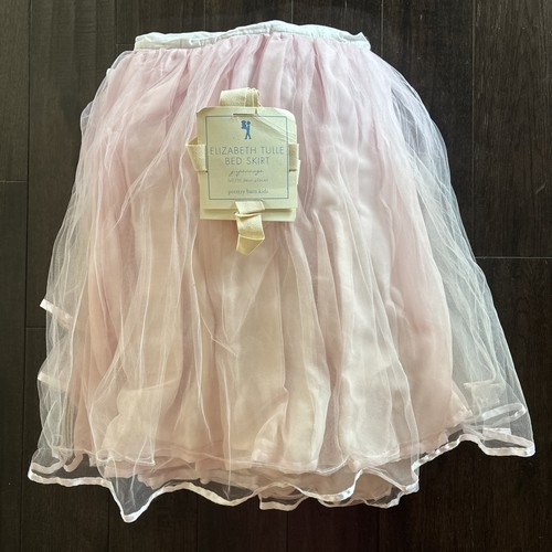 EUC!! Pottery Barn Kids Elizabeth Full Bed Skirt Bedskirt ~ Light Pink Tulle