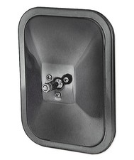 Grote 12072 Black Rolled-Rim Mirror with Ball Swivel