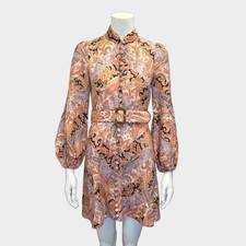 Zimmermann linen belted dress  UK8, zimmermann size 1