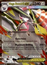 Mega Excadrill EX 065/084 Pitch Black Ultra Rare Holo English Pokemon TCG