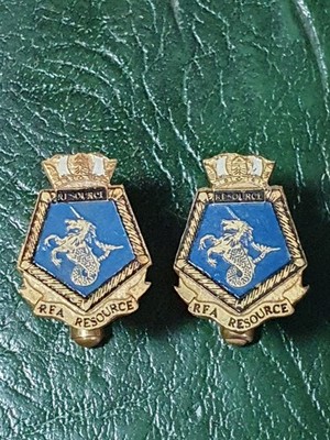 Vintage Royal Fleet Hilfsmittel Wappen/Schild Operation Manschettenknöpfe